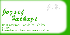 jozsef hathazi business card